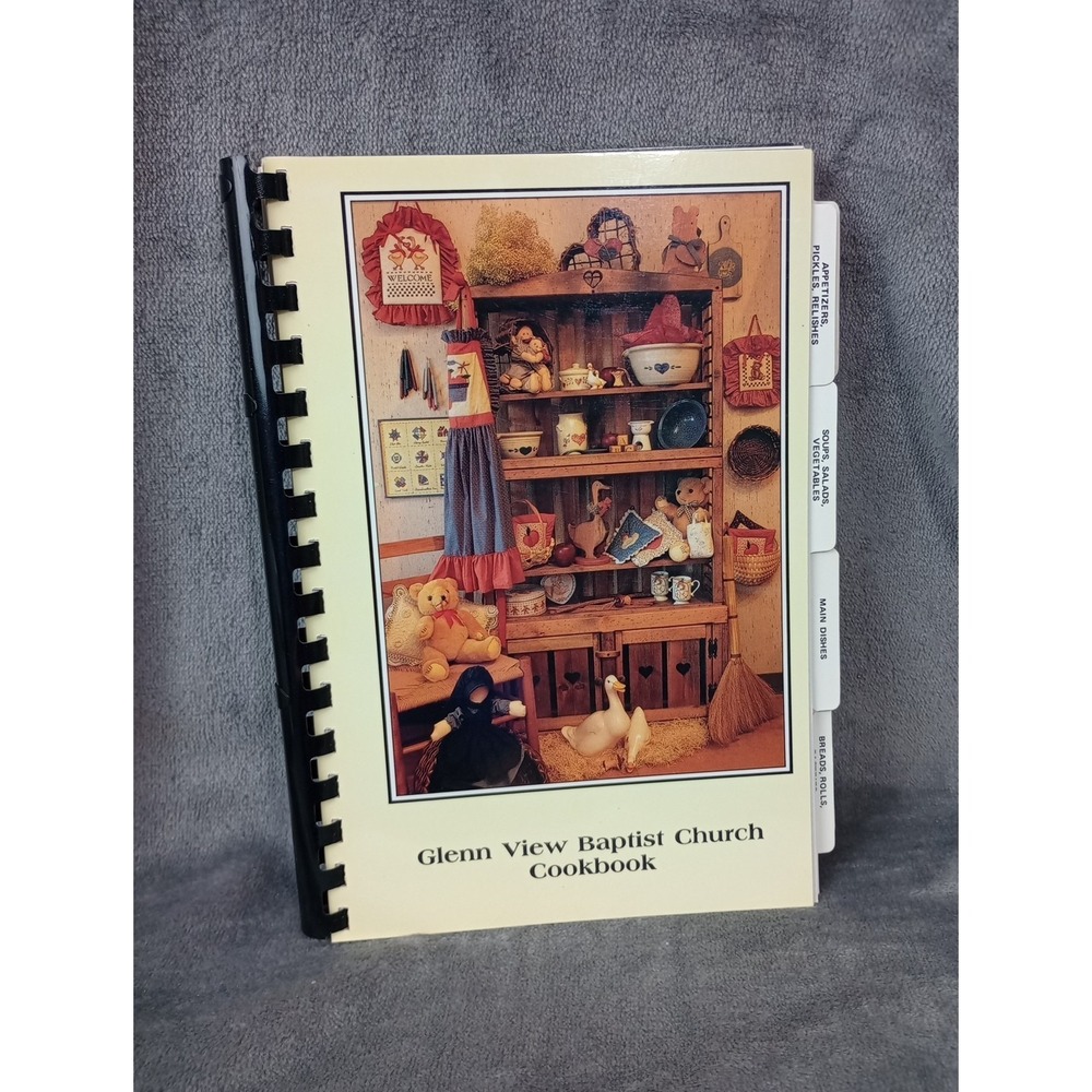 Glen View Baptist Church Cookbook Winston-Salem, NC 1991 Vintage Spiral